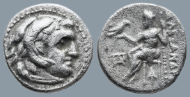 KINGS of MACEDON. Alexander III ‘the Great’ (336-323 BC). Magnesia ad Maeandrum. Posthumous issue (319-305 BC).
AR Drachm (16,2mm 4,12g)
Obv: Head o...