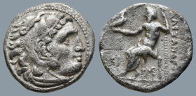 KINGS of MACEDON. Alexander III ‘the Great’ (336-323 BC). Lampsakos. (Circa 310-301 BC)
AR Drachm (17,5mm 4g)
Obv: Head of Herakles to right, wearin...
