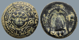 CYPRUS, Salamis. Nikokreon (Circa 331-310 BC). In the types of Alexander III of Macedon. Struck circa 323-317 BC
AE Half Unit (16,8mm 4,4g)
Obv: Mac...