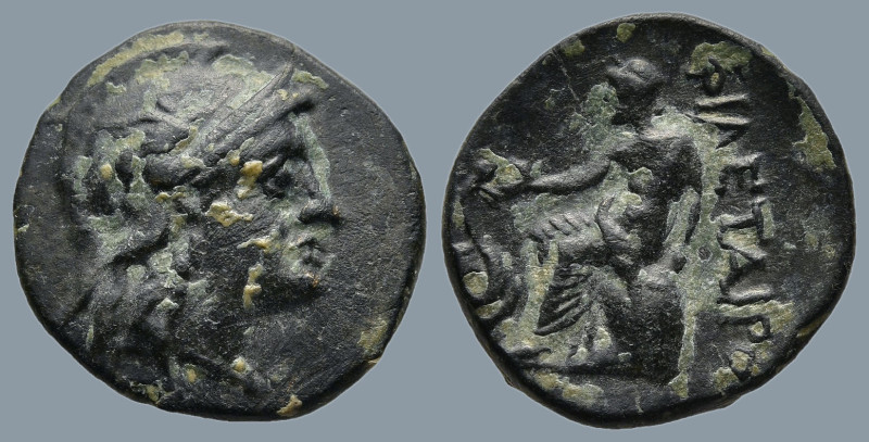 KINGS OF PERGAMON. Philetairos (281-263 BC).
AE Bronze (18,2mm 3,5g)
Obv: Helm...