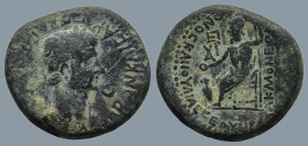 PHRYGIA. Acmonea. Nero (AD 54-68). Lucius Servenius Capito, archon for the third time and Iulia Severa, magistrates
AE Bronze (19,5mm 5,2g)
Obv: ΝΕΡ...