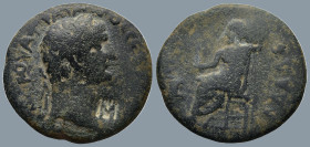 PISIDIA. Adada. Trajan (AD 98-117)
Ae Bronze (26,3mm 9,3g)
Obv: Laureate head of Trajan to right; c/m M in square punch
Rev:ΑΔΑΔƐⲰΝ, Zeus seated le...