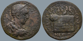PONTUS. Amasea. Severus Alexander (AD 222-235)
AE Bronze (35,1mm 24g)
Obv: Laureate, draped and cuirassed bust right.
Rev: Altar of Zeus Strateus, ...