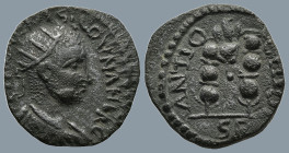 PISIDIA. Antioch. Volusian (AD 251-253)
AE Bronze (19,2mm 4g)
Obv: Radiate and draped bust right.
Rev: Aquila between two signa.
SNG France 3, 131...