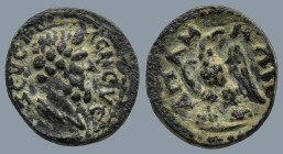 PHRYGIA. Apamea. Pseudo-autonomous. Time of Septimius Severus to Macrinus.(193-218)
AE Bronze (14,6mm 2,9g)
Obv : ZЄVC KЄΛЄNЄVC. Draped bust of Zeus...