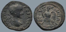 PHRYGIA. Bruzus. Gordian III (AD 238-244)
AE Bronze (19.3mm 3.9g)
Obv: ΑΥΤ Κ Μ ΑΝΤΩ ΓΟΡΔΙΑΝΟϹ. Laureate, draped and cuirassed bust right.
Rev: ΒΡΟΥ...
