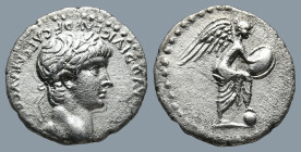 CAPPADOCIA. Caesarea. Nero (AD 54-68)
AR Hemidrachm (14,7mm 1,7g)
Obv: NERO CLAVD DIVI CLAVD F CAESAR AVG GERMANI. Laureate head right.
Rev: Nike s...