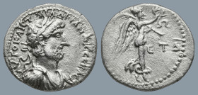 CAPPADOCIA. Caesarea. Hadrian (AD 117-138)
AR Hemidrachm (15,2mm 1,9g)
Obv: AYTO KAIC TPAI AΔPIANOC CЄBACT. Laureate, draped and cuirassed bust of H...