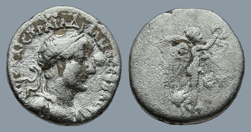 CAPPADOCIA. Caesarea. Hadrian (AD 117-138).
AR Hemidrachm (13,9mm 1,6g)
Obv: A...