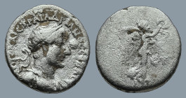 CAPPADOCIA. Caesarea. Hadrian (AD 117-138).
AR Hemidrachm (13,9mm 1,6g)
Obv: AYTO KAIC TPAI AΔPIANOC CЄBACT. Laureate, draped and cuirassed bust of ...