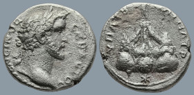 CAPAPDOCIA. Caesarea. Antoninus Pius (AD 138-161).
AR Didrachm (20,6mm 5,3g)
Obv: ΑΝΤΩNEINOC CEBACTOC. Laureate head of Antoninus Pius right
Rev: M...