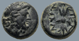 PHRYGIA. Colossae. Autonomous issues, Late 2nd-1st centuries BC.
AE Bronze (14mm 3,8g)
Obv: Laureate head of Zeus to right.
Rev: ΚΟΛΟΣΣΗΝΩΝ. Winged...