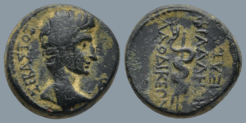 PHRYGIA. Laodicea ad Lycum. Augustus (27 BC-AD 14). Zeuxis Philalethes, magistra...