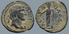 PHRYGIA, Laodicea ad Lycum. times of The Antonines (AD 96-180)
AE Bronze (17,7mm 3,1g)
Obv: ΔΗΜΟϹ; laureate head of the Demos (youthful), r.
Rev: Λ...