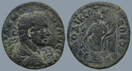 PHRYGIA, Laodicea ad Lycum. Caracalla (AD 198-217)
AE Bronze (22,9mm 5,6g)
Obv: Laureate, draped, and cuirassed bust right, seen from behind. c/m: P...