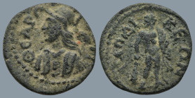 PHRYGIA, Laodicea ad Lycum. Pseudo-autonomous issue. temp. Caracalla, or later, AD 198-217.
AE Bronze (18,7mm 3,5g)
Obv: ΘΕΑ ΡΩΜΗ. helmeted and cuir...