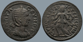 IONIA. Magnesia ad Maeandrum. Otacilia Severa, Augusta (AD 244-249). Marcus Aurelius Eutyches, son of Tychikos, grammateus
AE Bronze (29,8mm 9,5g)
O...