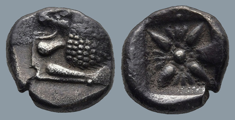 IONIA. Miletos. (Late 6th-early 5th centuries BC).
AR Diobol (10,2mm 1,08g)
Ob...