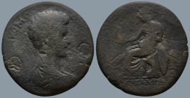 MYSIA. Pergamum. Commodus, as Caesar (AD 166-177). Tiberius Claudius Nikomedes, strategos
AE Medallion (33,4mm 18,1g)
Obv: Bare-headed bust of Commo...