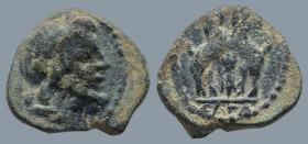 PISIDIA. Sagalassos. (circa 100-27 BC)
AE Bronze (14,3mm 2g)
Obv: Laureate head of Zeus right
Rev: Two rampant goats, between them crescent
SNG Bn...