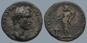 Antoninus Pius (AD 138-161)
AE Bronze (19,6mm 4,3g)
Obv: Bare head of Antoninus Pius, right
Rev: Homonoia standing, facing, head, left, wearing kal...