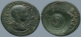 Maximus, Caesar (AD 235-238)
AE Bronze (35mm 13,9g)
Obv: Γ ΙΟΥ ΟΥΗ ΜΑΞΙΜΟϹ ΚΑΙϹ. Bare-headed, draped and cuirassed bust of Maximus, right, seen from...