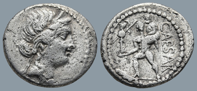 Julius Caesar (Late 48-47 BC). Military mint traveling with Caesar in North Afri...