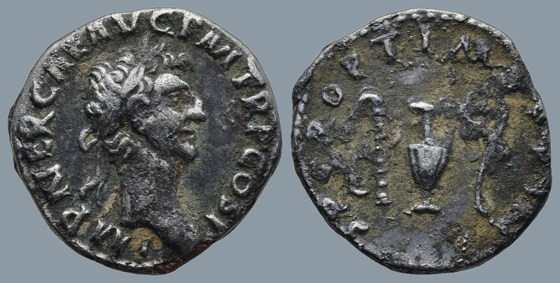 Nerva (AD 96-98). Rome
AR Denarius (17,7mm 2,9g)
Obv: IMP NER CAE AVG P M TR C...