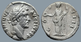 Antoninus Pius (AD 138-161). Rome
AR Denarius (17,2mm 3,1g)
Obv: ANTONINVS AVG PIVS P P. Head of Antoninus Pius, laureate, right.
Rev: COS IIII. Co...