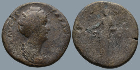 Diva Faustina Senior. (Died 140/1 AD). Rome
AE Sestertius (32mm 22,5)