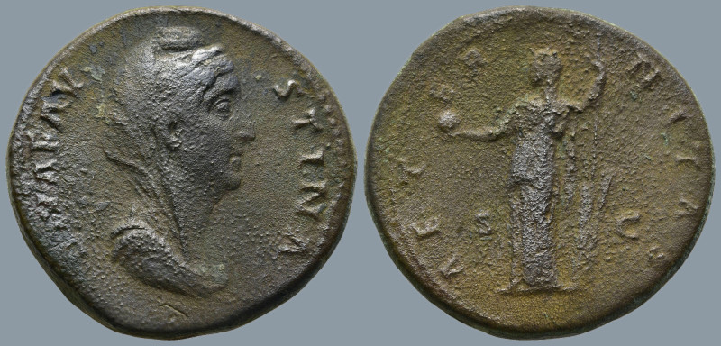 Diva Faustina Senior. (Died 140/1 AD). Rome
AE Sestertius (33,9mm 23,1g)
Obv: ...