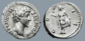 Marcus Aurelius As Caesar (AD 139-161). Rome
AR Denarius (18,8mm 3,2g)
Obv: AVRELIVS CAESAR AVG PII F. Bare head right.
Rev: COS II. Spes standing ...