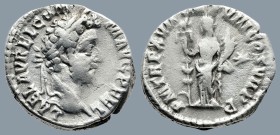 Commodus (AD 177-192). Rome
AR Denarius (17,7mm 2,94g)
Obv: L AVREL COMM AVG P FEL. Laureate head of Commodus right
Rev: P M TR P XVII IMP VIII COS...