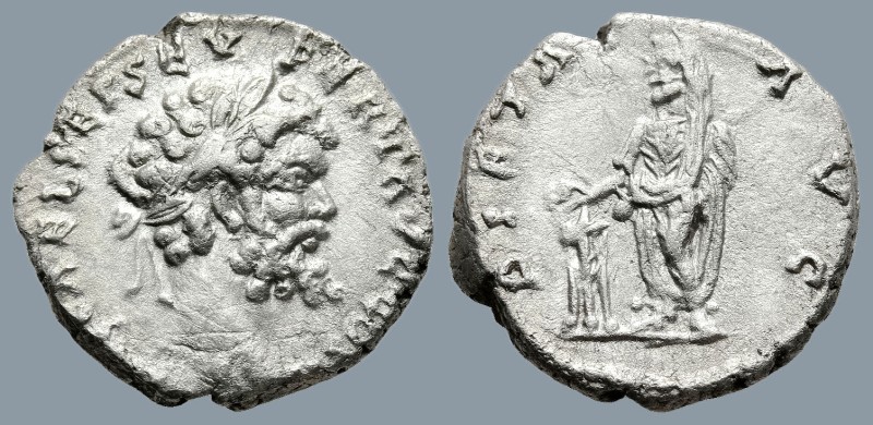Septimius Severus (AD 193-211). Emesa
AR Denarius (17,4mm 3,2g)
Obv: IMP CAE L...