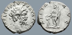 Septimius Severus (AD 193-211). Emesa
AR Denarius (17,4mm 3,2g)
Obv: IMP CAE L SEP SEV PERT AVG COS II. Laureate head of Septimius Severus to right....