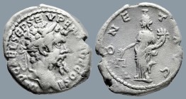 Septimius Severus (AD 193-211). Emesa
AR Denarius (17mm 3,49g)
Obv: IMP CAE L SEP SEV PERT AVG COS II. Laureate head of Septimius Severus to right....