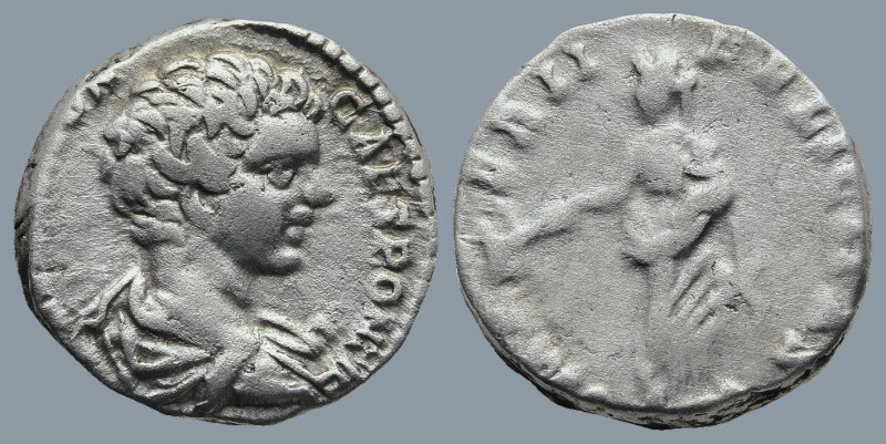 Caracalla, as Caesar (AD 196-198). Rome
AR Denarius (16,4mm 3,16g)
Obv: M AVR ...