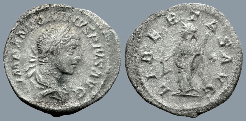 Elagabalus (AD 218-222). Rome
AR Denarius (20,2mm 2,6g)
Obv: IMP ANTONINVS PIV...