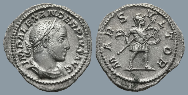 Severus Alexander (AD 222-235). Rome
AR Denarius (20,5mm 2,5g)
Obv: IMP ALEXAN...