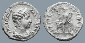 Julia Mamaea, Augusta (AD 222-235). Rome
AR Denarius (18,6mm 3.1g)
Obv:. IVLIA MAMAEA AVG Diademed and draped bust of Julia Mamaea to right.
Rev: F...