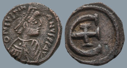 Justinian I (527-565 AD). Theoupolis (Antioch)
AE Pentanummium (15,1mm 1,8g)
Obv: DN IVSTINIANVS PP AVG. Diademed, draped and cuirassed bust of Just...