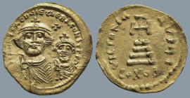 Heraclius (610-641 AD), with Heraclius Constantine. Constantinople
AV Solidus (20,8mm 4,36g)
Obv: dd NN hЄRACLIЧS Єt hЄRA CONSt P P A, facing busts ...