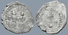 Heraclius, with Heraclius Constantine (610-641 AD). Constantinople
AR Hexagram (24,1mm 6,2g)
Obv: Heraclius and Heraclius Constantine seated facing ...