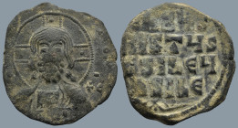 Anonymous Follis. Time of Basil II with Constantine VIII (976-1025.AD). Constantinople
AE Follis (27,4mm 11,2g)
Obv: Nimbate bust of Christ facing, ...