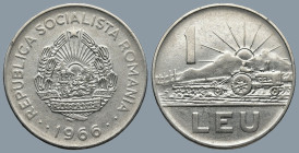 Romania. (1966)
1 Leu (24,8mm 4,9g)