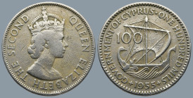 CYPRUS. Elizabeth II (1952-1960). 1955
100 Mils (28,7mm 11,2g)