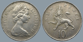 United Kingdom. 1969
10 New Pence (28,8mm 11,2g)