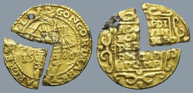 LOW COUNTRIES. Republiek der Zeven Verenigde Nederlanden (Dutch Republic). Utrecht. (1581-1795 AD). 1586
AV Ducat (22,1mm 3,3g)
Broken