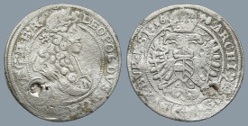 AUSTRIA. Holy Roman Empire. Leopold I (AD 1657-1705)
AR 3 Kreuzer (23mm 1,7g)