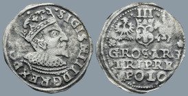 POLAND. Sigismund III Vasa (1587-1632)
AR 3 Groschen (21,2mm 1.38g)
Obv: SIGI III D G REX POL M D L. Head right
Rev: III /GROS ARGR / TRIP REGN / P...